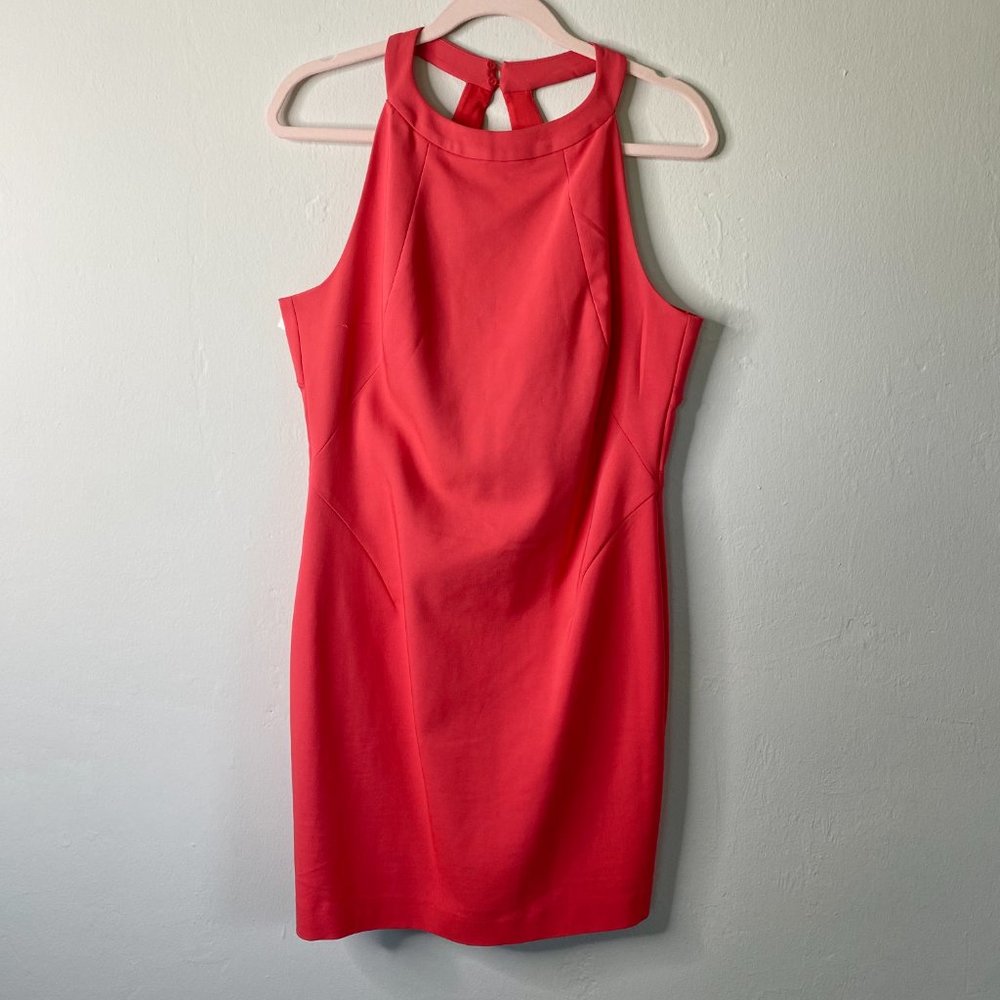 Zara Basic Raspberry High Neck Dress Large - image 3